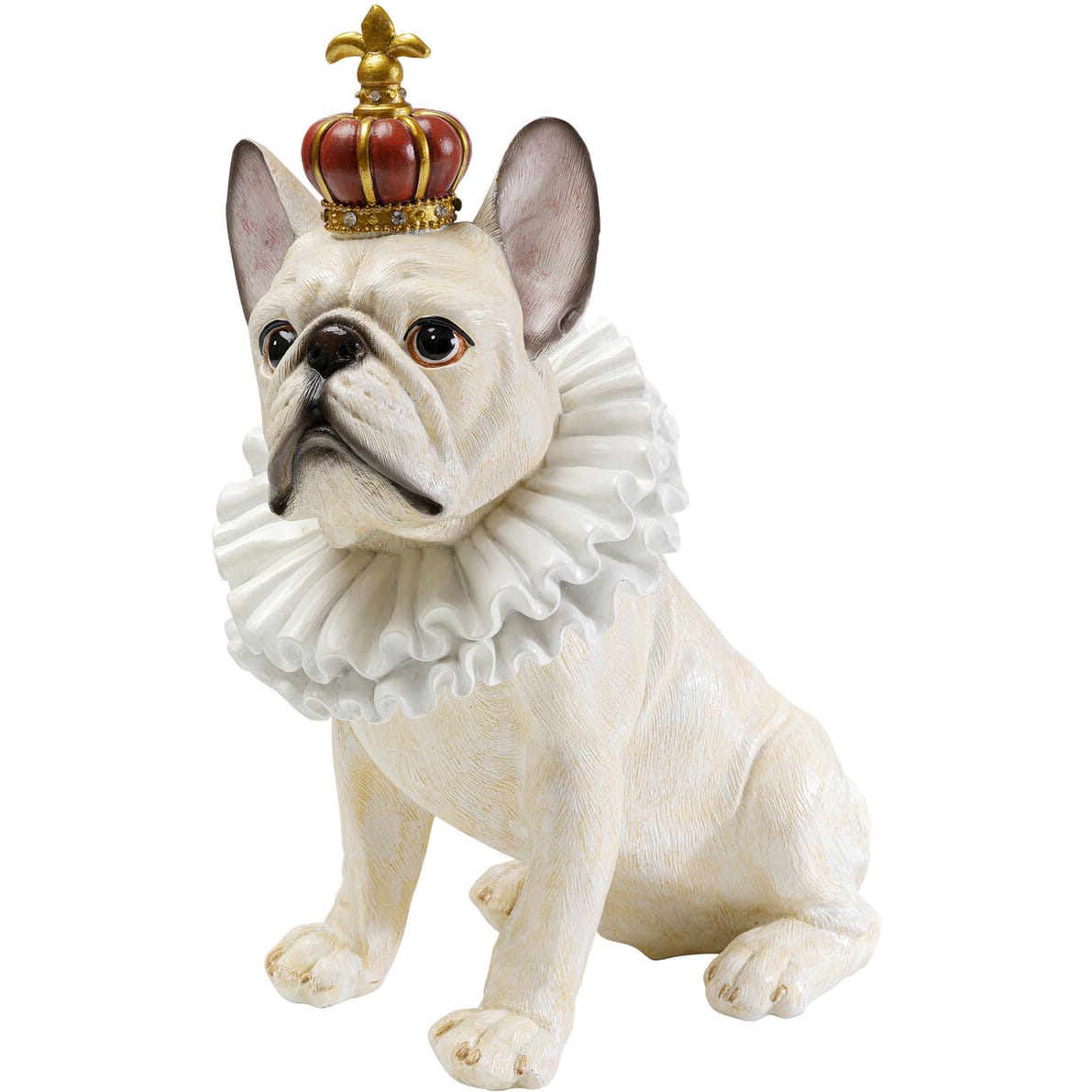 KARE Design Deko Figur King Dog weiss 33, Figuren & Skulpturen, Dekoration, Wohnaccessoires