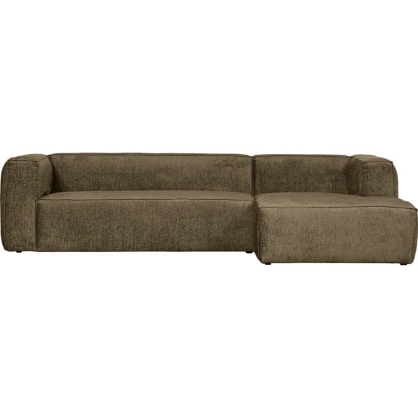 Ecksofa Bean rechts Chenille Velvet moss 305x175