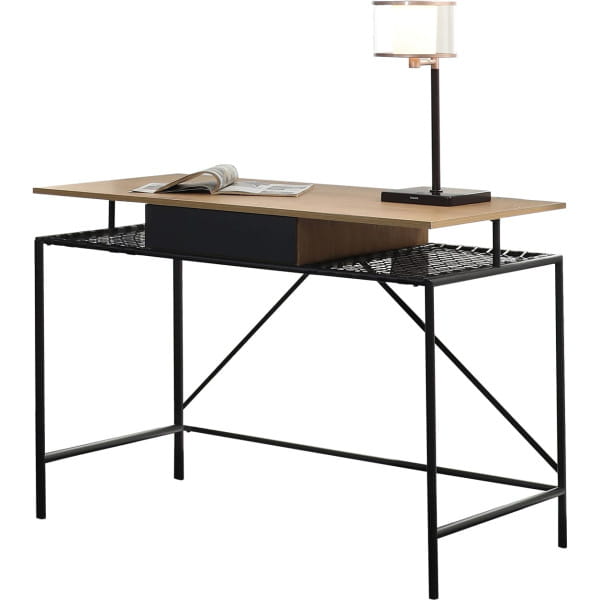Schreibtisch Holzfurnier 110x55x76 schwarz