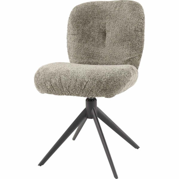 Stuhl Comfort drehbar Bouclé taupe