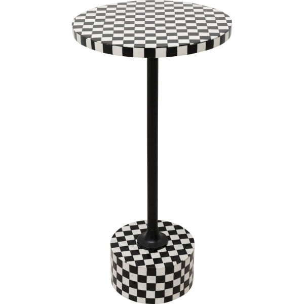 Beistelltisch Domero Chess schwarz rund 25cm