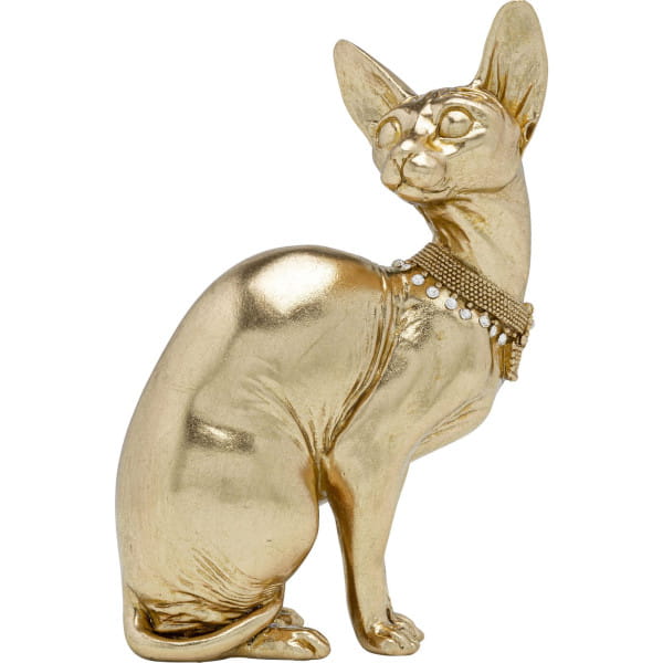 Deko Figur Sitting Cat Audrey gold 27
