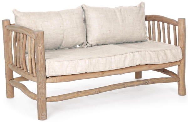 Sofa mit Kissen Sahel natur 140