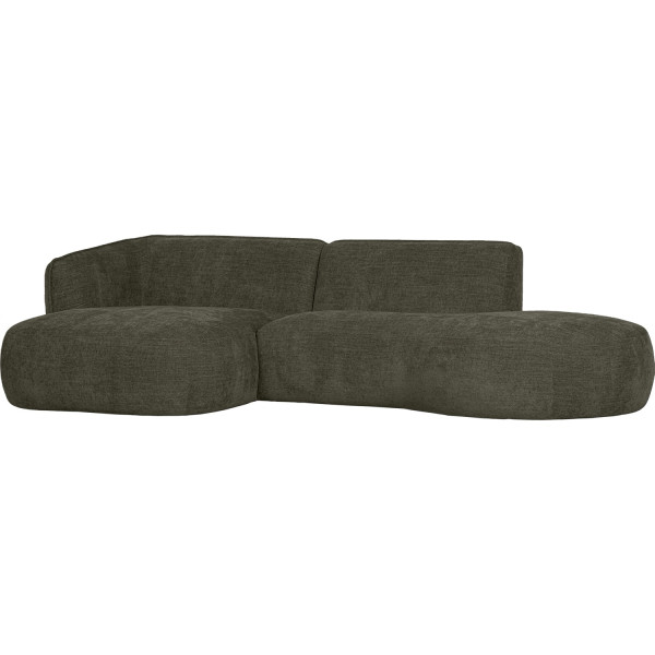 Ecksofa Polly links Webstoff grün 258x150