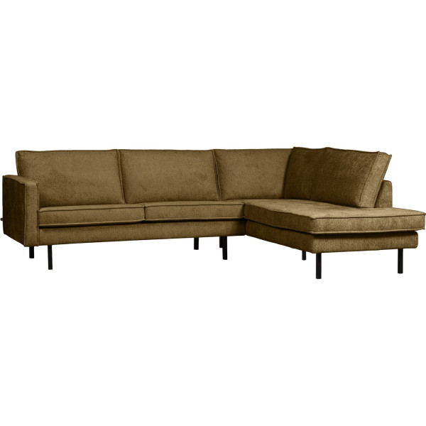 Ecksofa Rodeo rechts Chenille Velvet brass 266x213