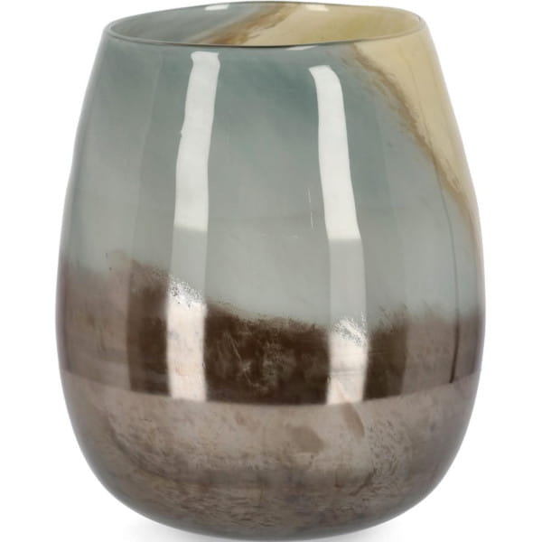Vase Mercury fassförmig braun 31