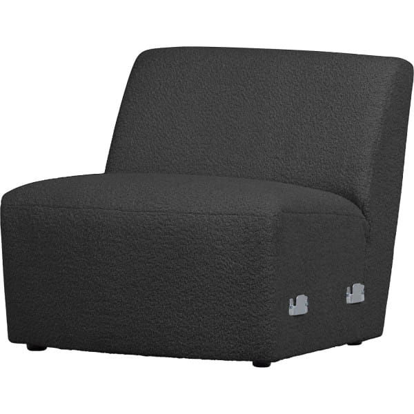 Sofa-Element Coco 1-Sitz Bouclé dunkelgrau