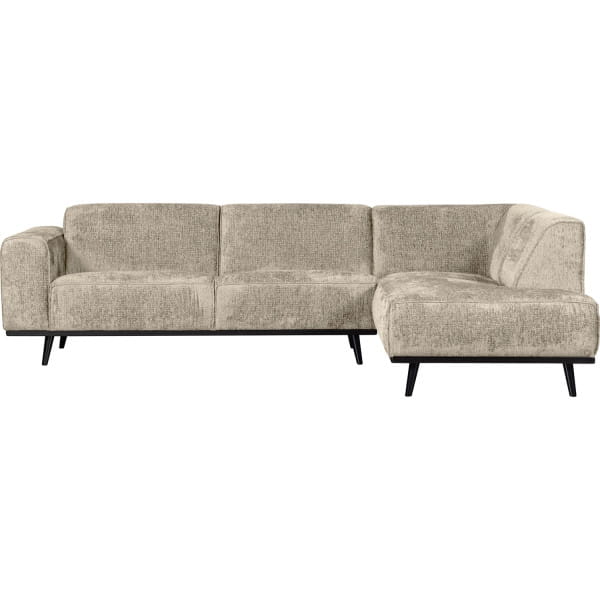 Ecksofa Statement rechts Chenille Velvet wheatfield 274x210