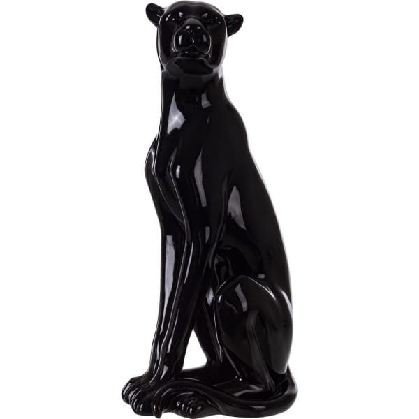 Deko Statue Oplympus Leopard schwarz 28