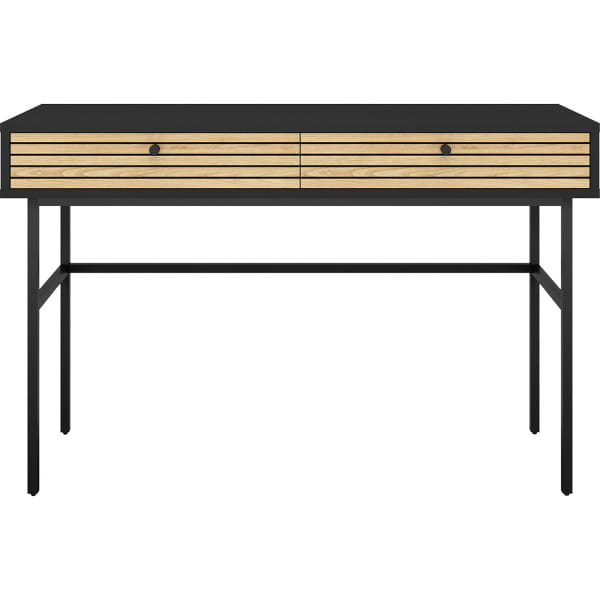 Schreibtisch Echtholzfurnier 120x50x75 schwarz