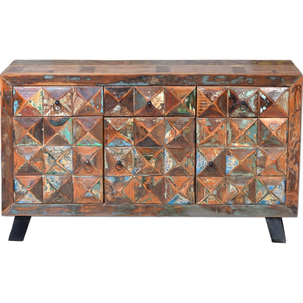 Sideboard Diamond Holz recycelt multicolor 150