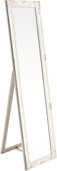 Standspiegel Miro mit Rahmen weiss 40x160