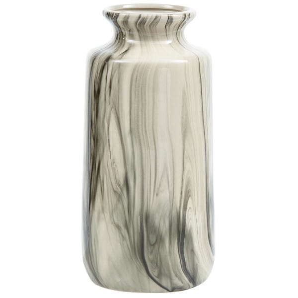 Vase Strike Keramik offwhite/schwarz 30