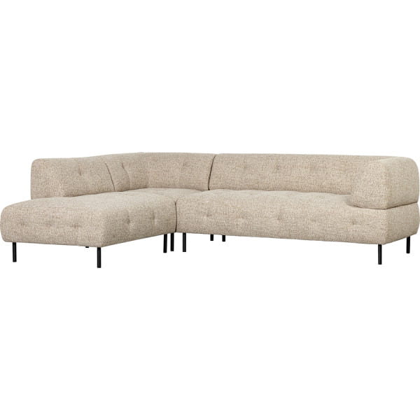 Ecksofa Lloyd links Webstoff grob natur meliert 267x205