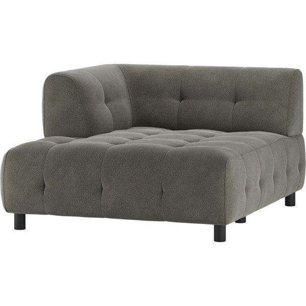 Chaiselongue Louis 1.5-Sitz links Webstoff leaf 122x140