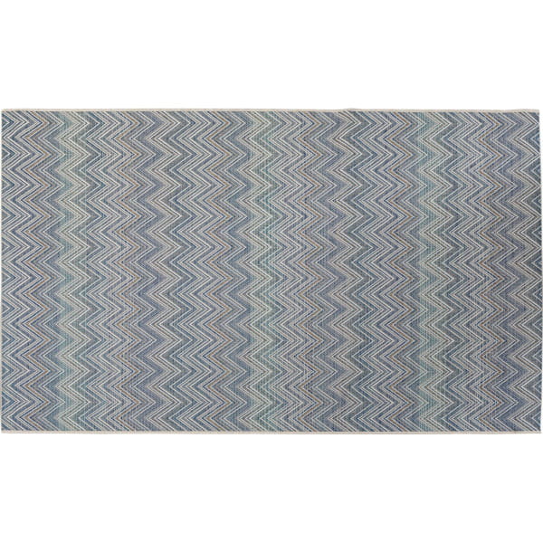 Outdoor Teppich Zigzag blau 160x230