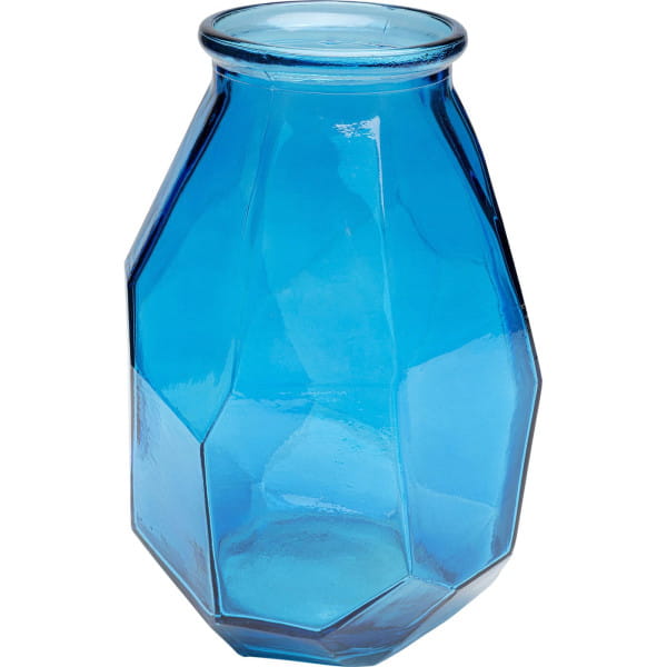Vase Origami blau 35
