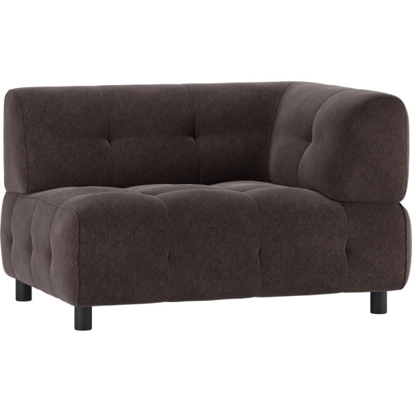 Sofa-Element Louis 1.5-Sitz Arm rechts Webstoff coffee