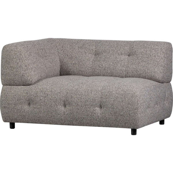 Sofa-Element Louis 1.5-Sitz Arm links Webstoff grob coffee