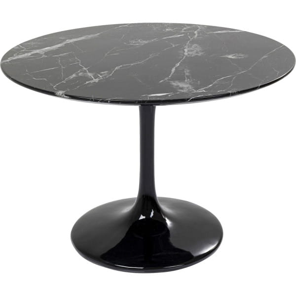 Tisch Solo Marble schwarz rund 110