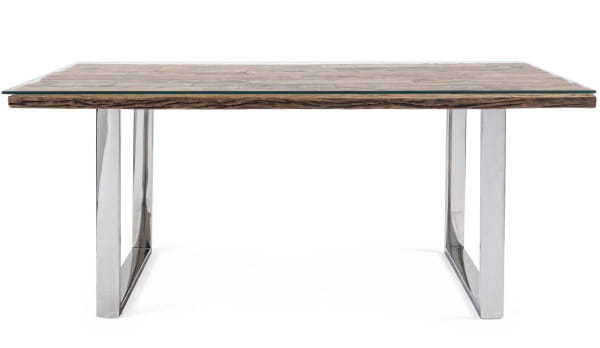 Massivholztisch mit Glas Stanton 180x90