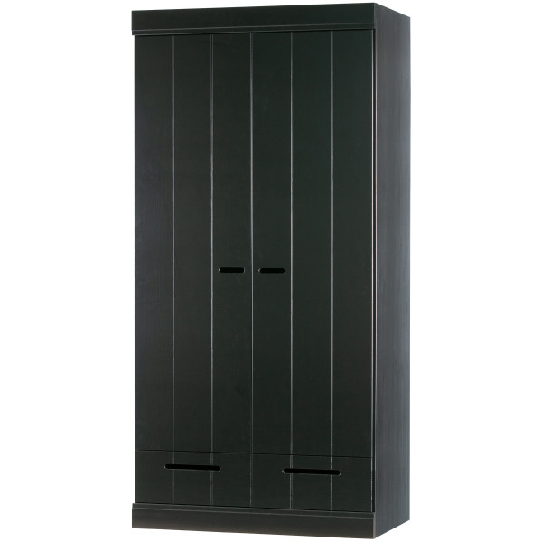 Kleiderschrank Connect Kiefer schwarz 195x94