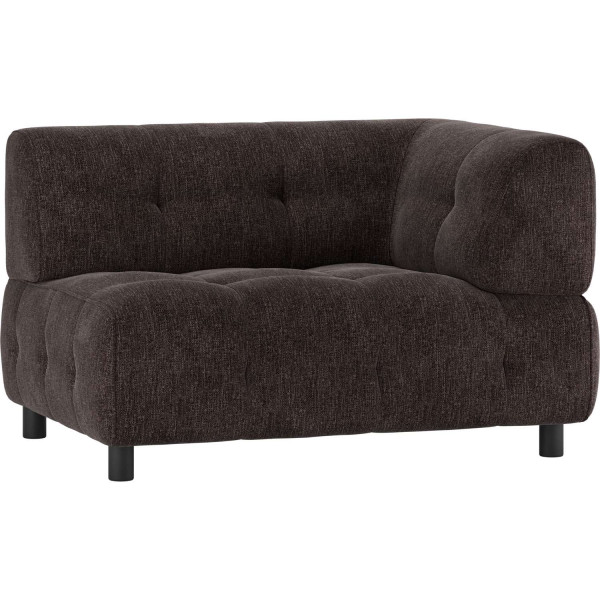 Sofa-Element Louis 1.5-Sitz Arm rechts Flachgewebe coffee