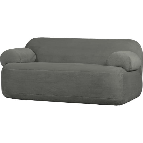 Sofa Jolie 2-Sitz Faux-Fur grüngrau 183