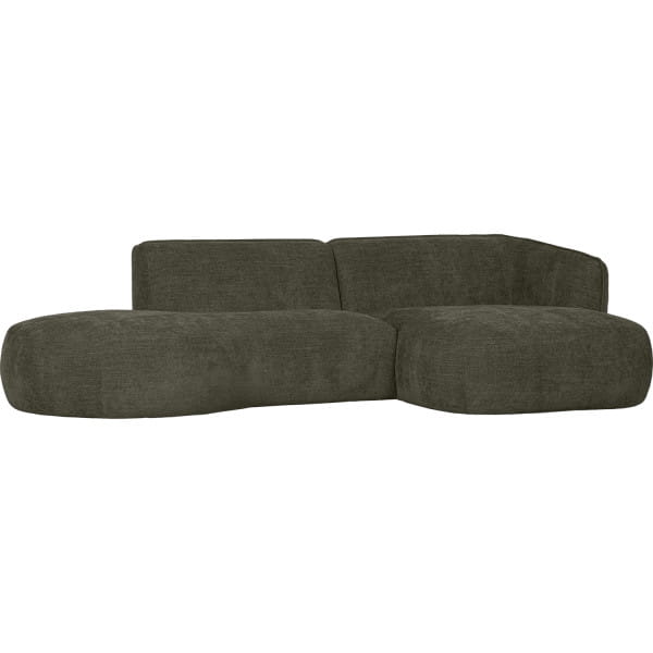 Ecksofa Polly rechts Webstoff grün 258x150