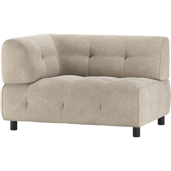 Sofa-Element Louis 1.5-Sitz Arm links Webstoff powder