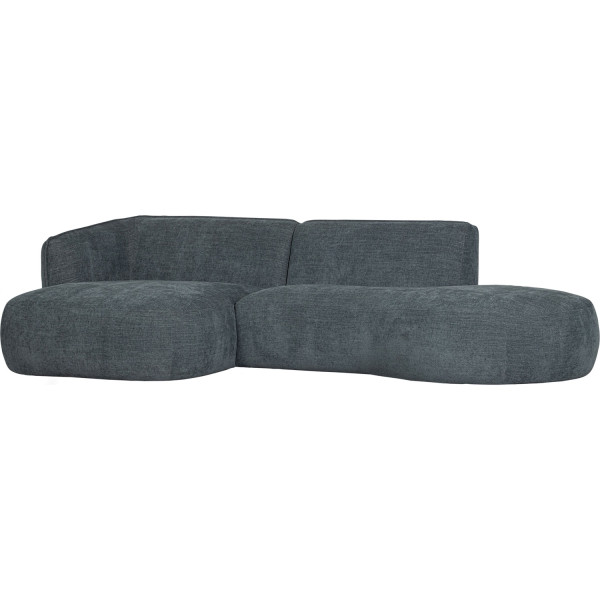 Ecksofa Polly links Webstoff blau 258x150