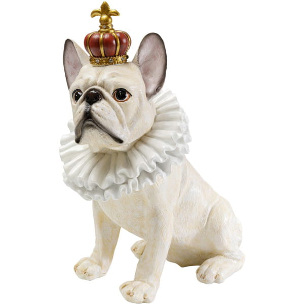 Deko Figur King Dog weiss 33