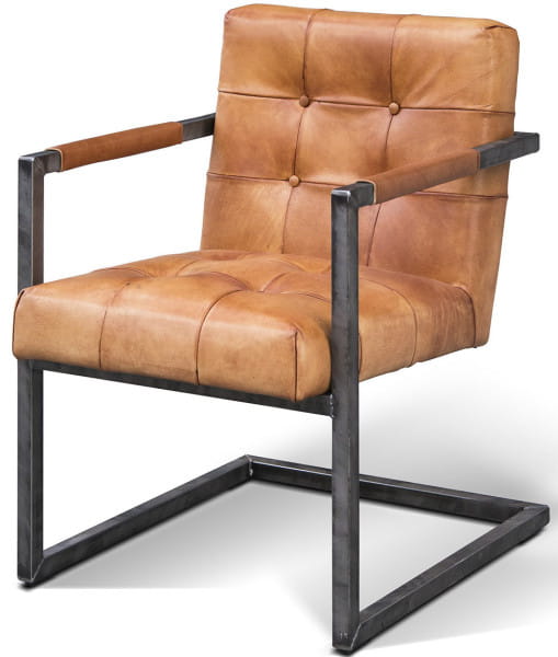 Freischwinger Stuhl Vintage Leder Carlos 1