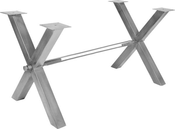 Tischgestell X-Form antiksilber