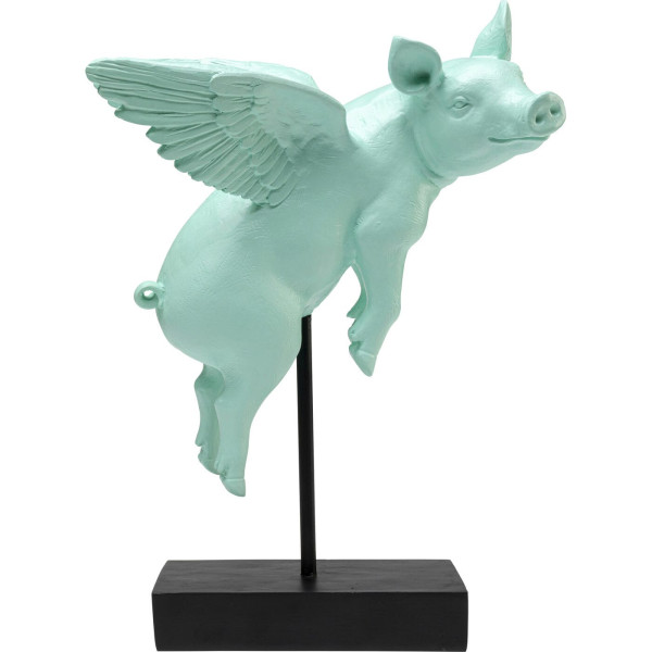 Deko Figur Flying Pig türkis 29