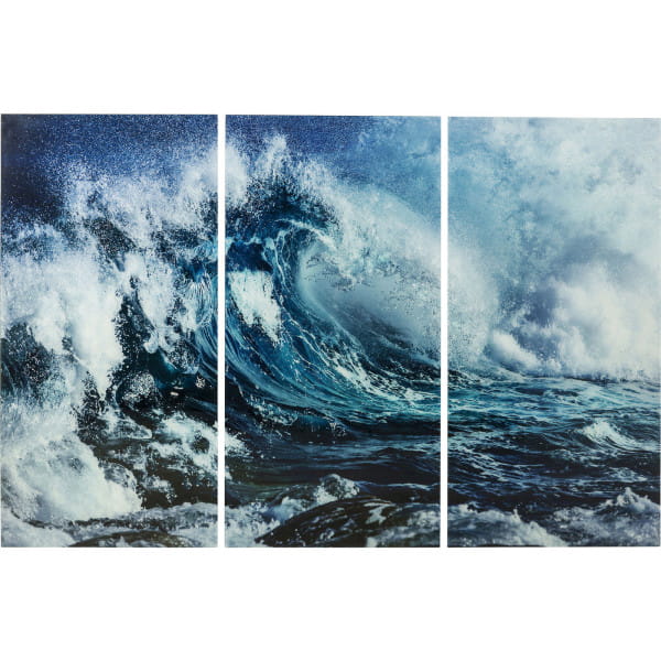 Bild Glas Triptychon Wave 160x240cm (3/Set)