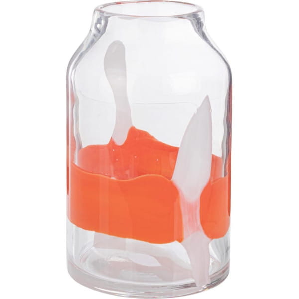Vase Eridanus orange weiss 24