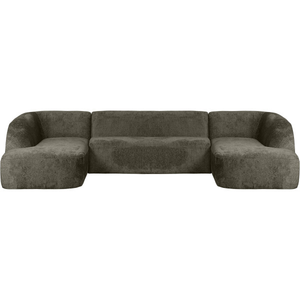 Sofa Sloping U-förmig Chenille Velvet frost 339x225