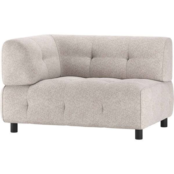 Sofa-Element Louis 1.5-Sitz Arm links Webstoff grob powder