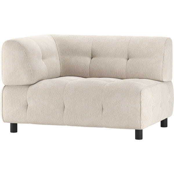 Sofa-Element Louis 1.5-Sitz Arm links Rippstoff powder