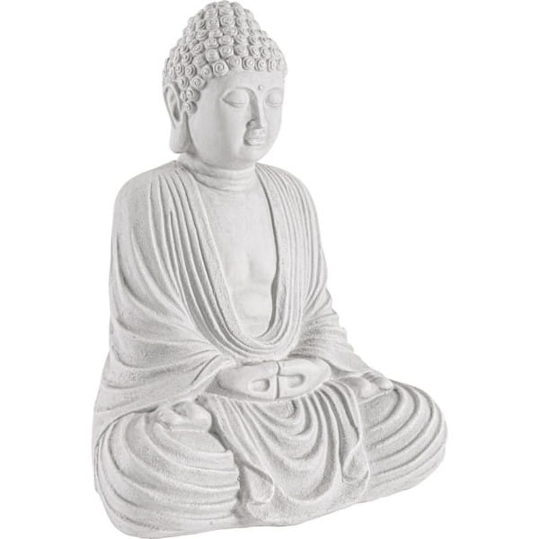 Deko Objekt Pattaya Gessesener Buddha weiss