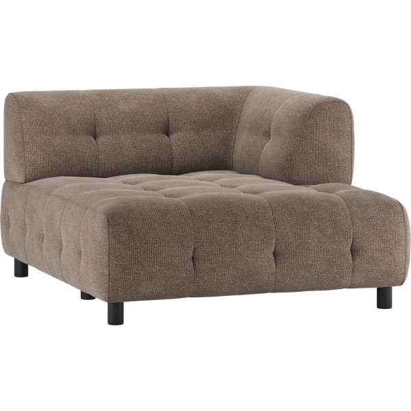 Chaiselongue Louis 1.5-Sitz Arm rechts Chenille coffee 122x140