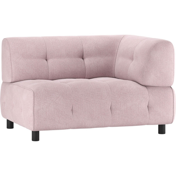 Sofa-Element Louis 1.5-Sitz Arm rechts Flachgewebe lila