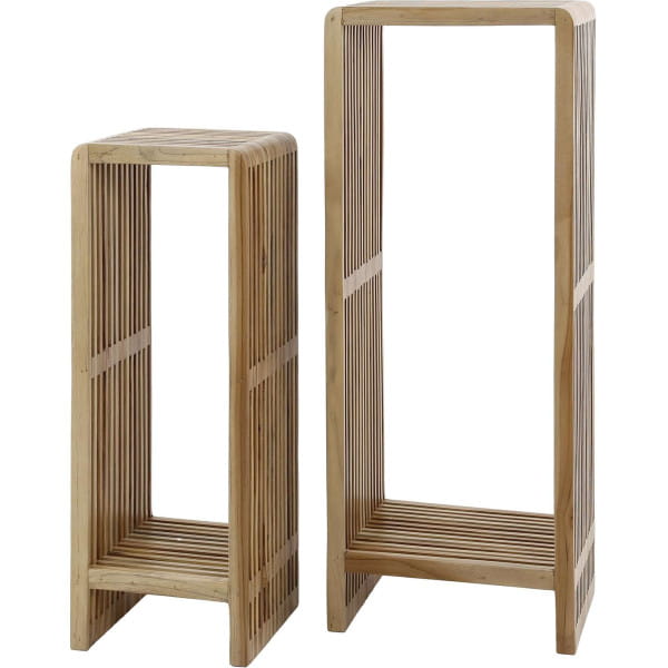 Blumentisch Rib Teak (2er-Set)