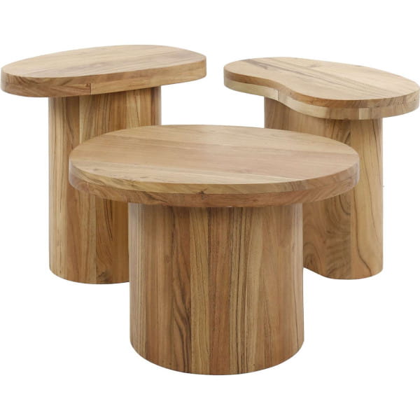 Couchtisch Shape Acacia (3er-Set)