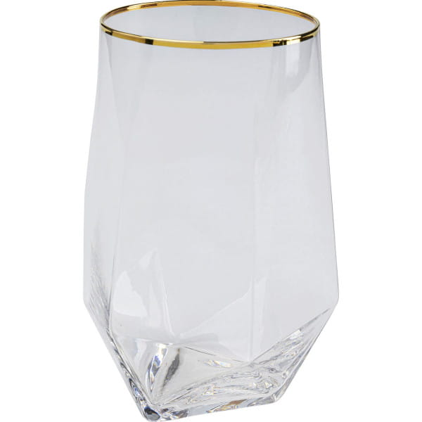 Wasserglas Diamond Gold Rim