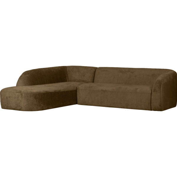 Ecksofa Sloping links Chenille Velvet brass 274x225