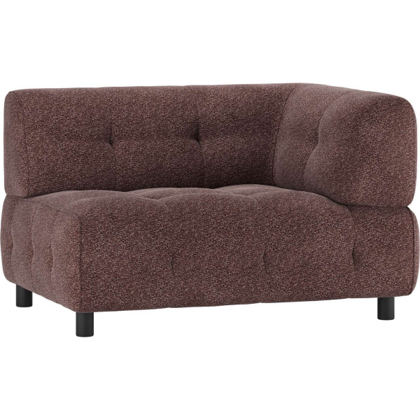 Sofa-Element Louis 1.5-Sitz Arm rechts Webstoff grob lila